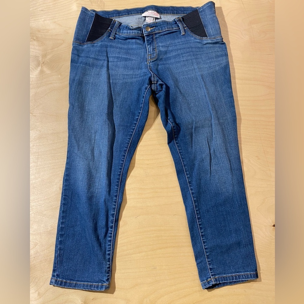 Isabel Maternity Skinny Crop Side Panel Jeans size 14 (CA)